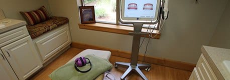 Comfortable dental exam room