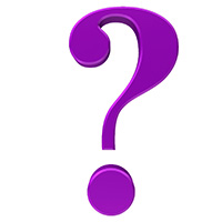 Purple question mark