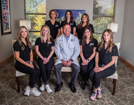 Smiling dental team in Oklahoma City at Grand Dental Studio