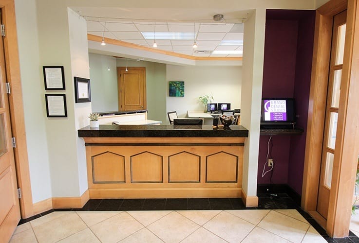 Welcoming reception desk