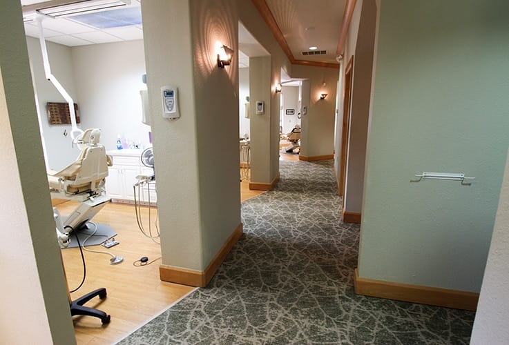 Hall leading to treatment area