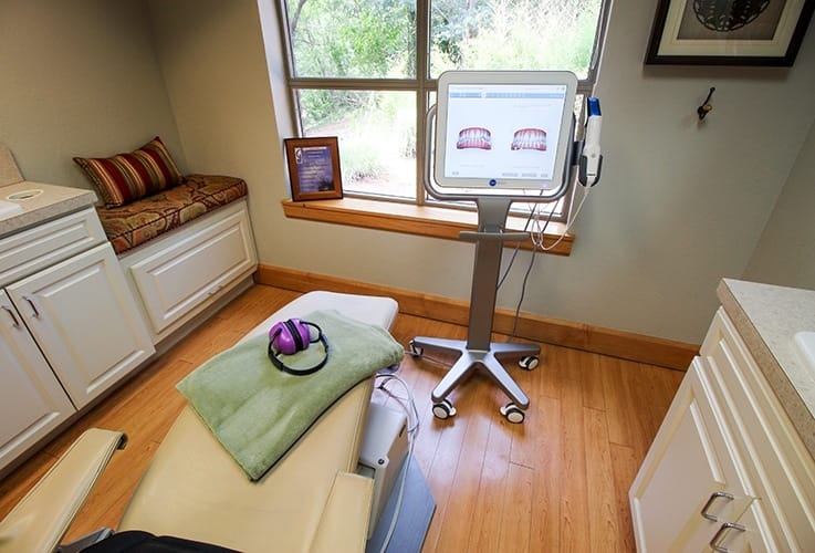 Cozy dental exam room