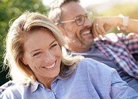 Smiling middle-aged couple 
