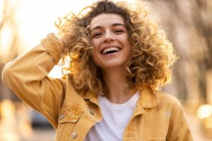 young woman with perfect smile 