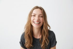cheerful woman smiling